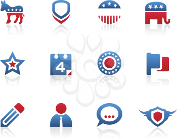 Royalty Free Clipart Image of Election Campaign Icons