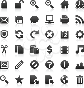 Royalty Free Clipart Image of a Set of Internet Icons