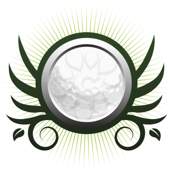 Royalty Free Clipart Image of a Golf Ball Icon