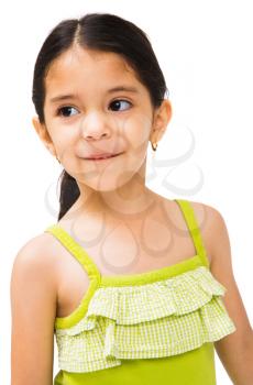 Royalty Free Photo of a Cute Young Girl Daydreaming
