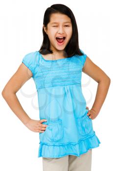 Royalty Free Photo of a Young Female Modeling Clothing