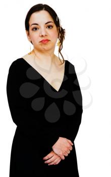 Royalty Free Photo of a Woman with a Sad, Worried Face