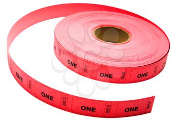 Royalty Free Photo of a Roll of Admission One Tickets