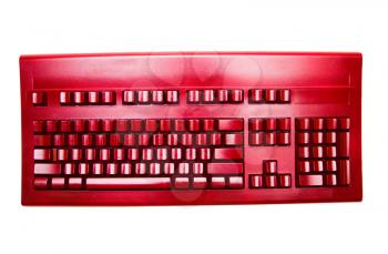 Royalty Free Photo of a Red Computer Keyboard