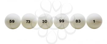 Royalty Free Photo of numbered Bingo Balls