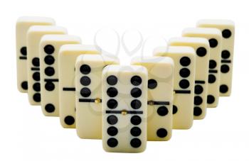 Royalty Free Photo of Rows of Dominos