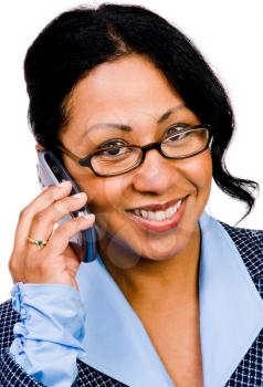 Royalty Free Photo of a Business Woman Talking on her Cell Phone