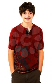 Royalty Free Photo of a Male Teenager Smiling