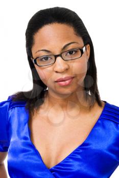 Royalty Free Photo of a Woman Wearing Glasses 
