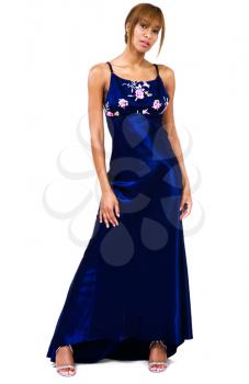 Royalty Free Photo of a Woman Modeling a Gown