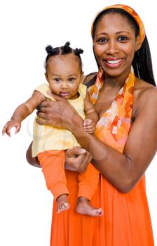 Royalty Free Photo of a Woman Holding her Daughter