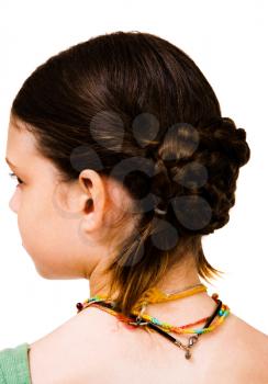 Child's hairstyle isolated over white
