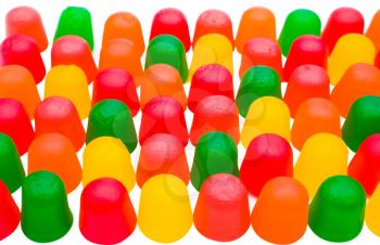 Colorful candies isolated over white