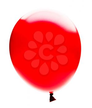 Balloon of red color isolated over white