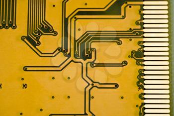 Circuit board isolated over white