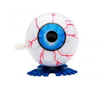 Toy of eyeball isolated over white