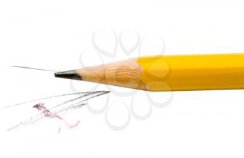 Sharp pencil isolated over white
