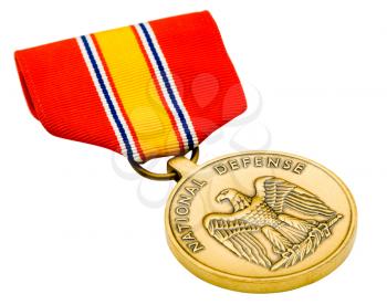 Coat of arms on a medal isolated over white