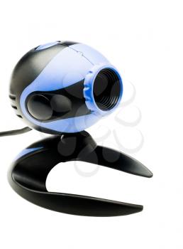 Computer camera isolated over white