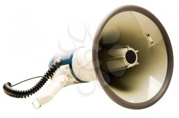 Single megaphone isolated over white