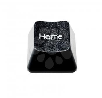 Home key of computer isolated over white
