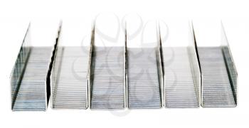 Pins of staple isolated over white