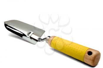 Stainless steel's trowel isolated over white