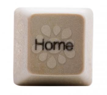 Home key isolated over white