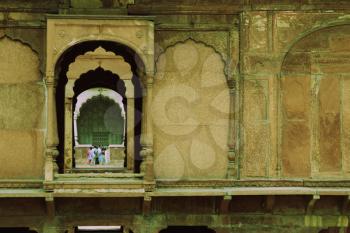 Tourists in a fort, Red Fort, Delhi, India