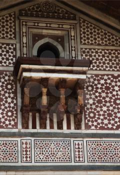 Architectural detail of a fort, Old Fort, Delhi, India