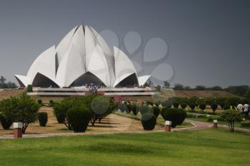 Architectural details of a temple, Lotus Temple, New Delhi, India