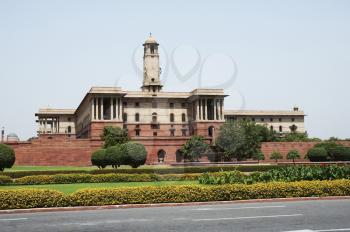 Government building at the roadside, Rashtrapati Bhavan, Rajpath, New Delhi, India