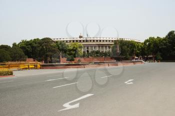 Facade of a government building, Sansad Bhavan, New Delhi, India