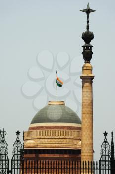 Low angle view of a government building, Rashtrapati Bhavan, Rajpath, New Delhi, India