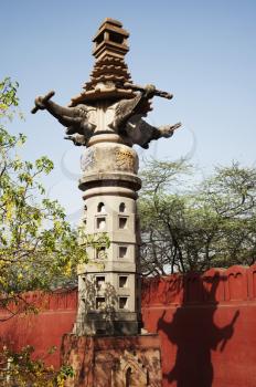 Column at a temple, Lakshmi Narayan Temple, New Delhi, India