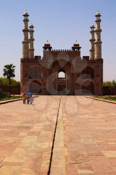 Facade of a mausoleum, Tomb Of Akbar The Great, Sikandra, Agra, Uttar Pradesh, India