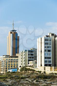 Buildings in a city, Portomaso Tower, Portomaso, Paceville, St. Julian's, Malta