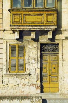 Facade of a building, Valetta, Malta