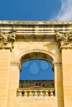 Arch of a church, Valletta, Malta