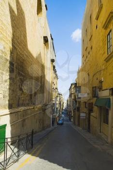 Buildings along a street, Valletta, Malta