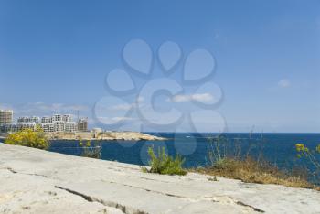 Buildings at the waterfront, Valletta, Malta