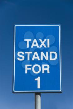 Close-up of a taxi stand board, Malta