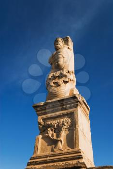 Low angle view of a statue, Odeon of Agrippa, The Ancient Agora, Athens, Greece