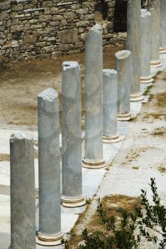 Columns in the courtyard, Roman Agora, Athens, Greece