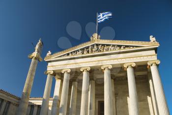 Facade of an educational building, Athens Academy, Athens, Greece