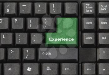Computer keyboard with experience key