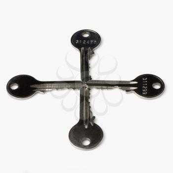Cross shape made from keys