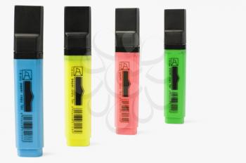 Close-up of highlighter pens