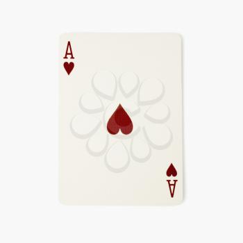 Ace of hearts playing card