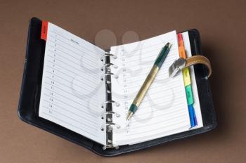 Close-up of a personal organizer